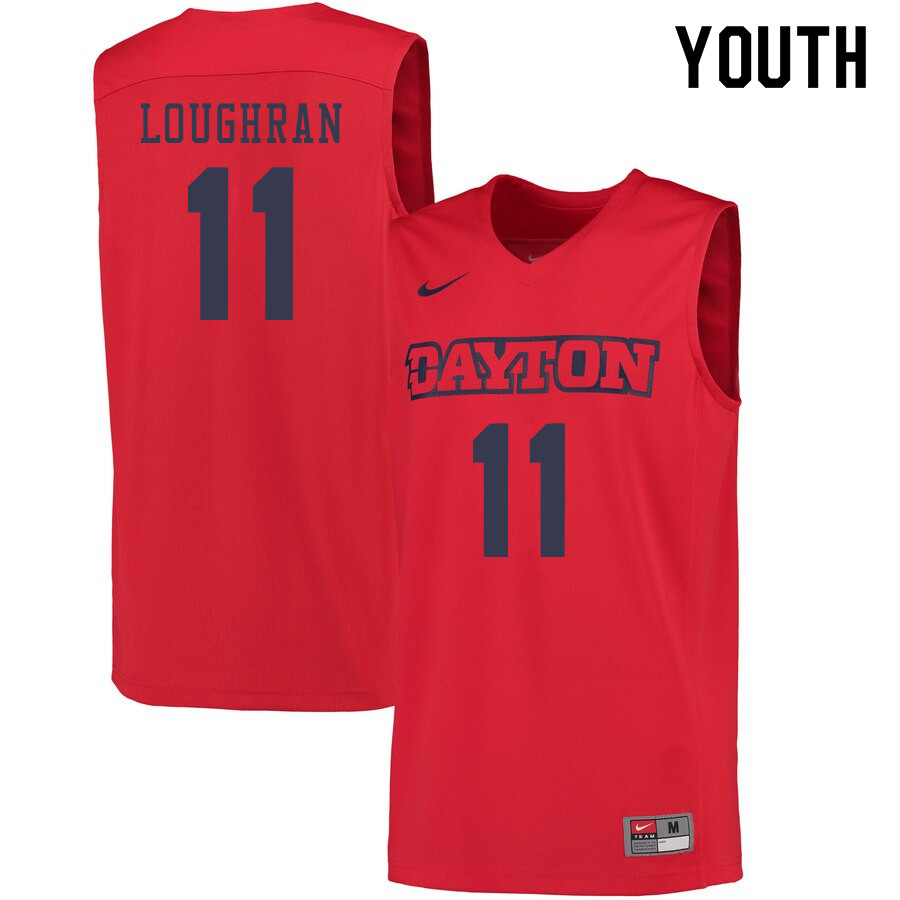 Youth #11 Sean Loughran Dayton Flyers College Basketball Jerseys Sale-Red